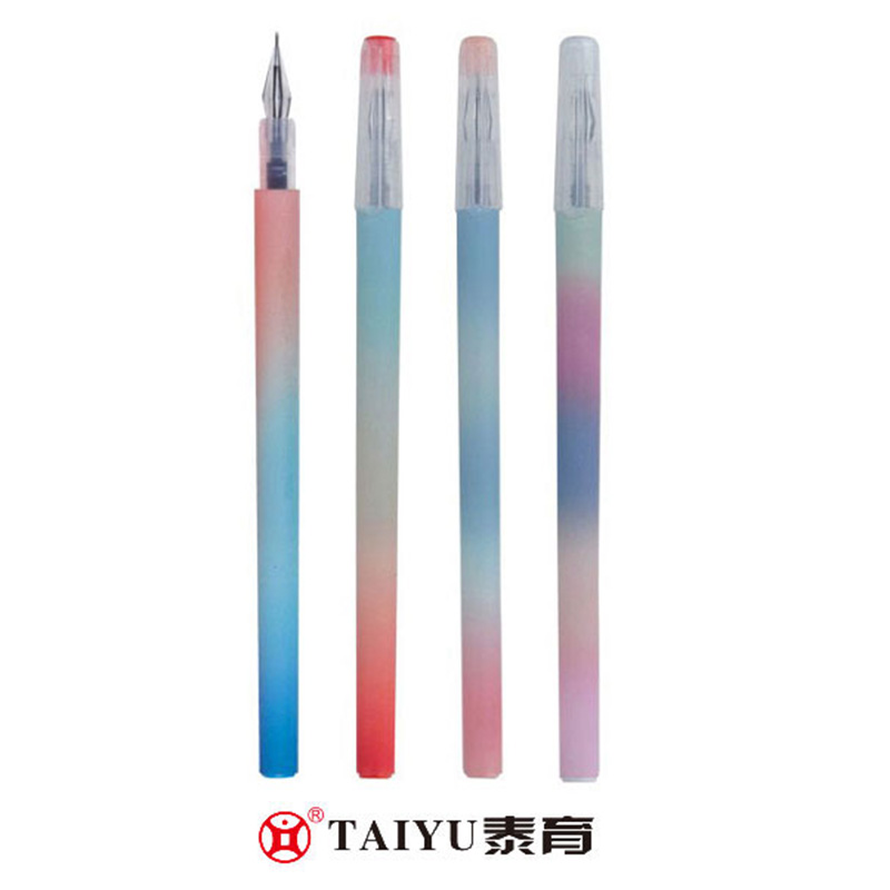 Schüler verwenden Rollballstift mit Farbverlaufsdesign, Rollballstift 3182