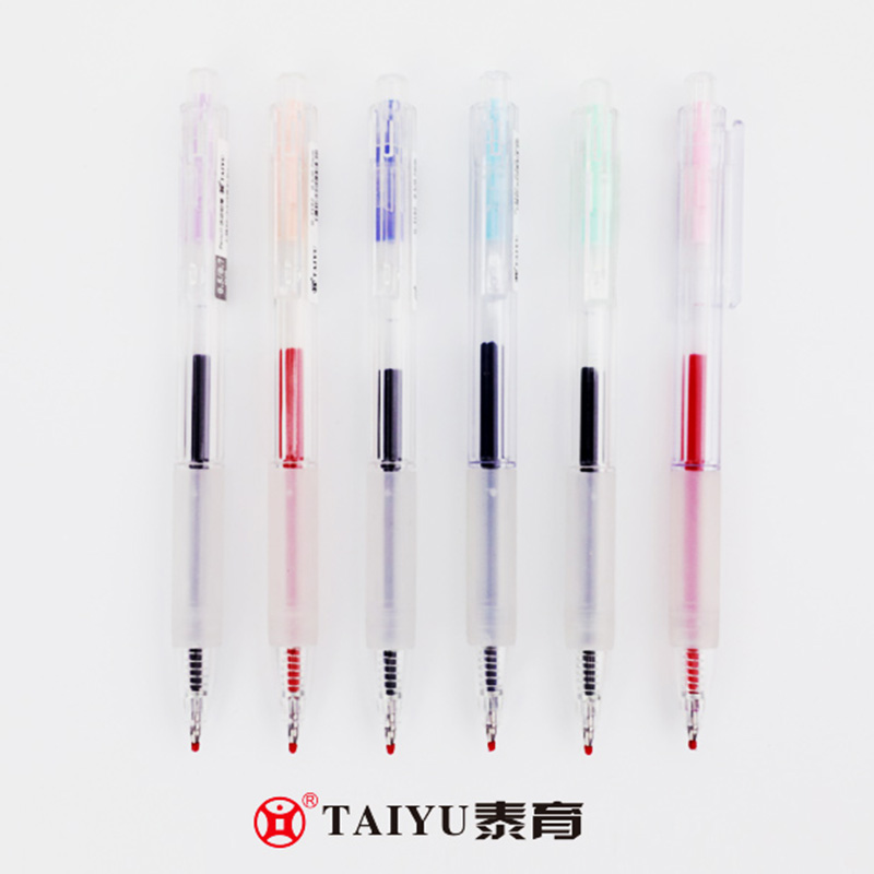 Schüler verwenden Gelstift mit Kappe und Macaron-Farbdesign-Gelstift 3192
